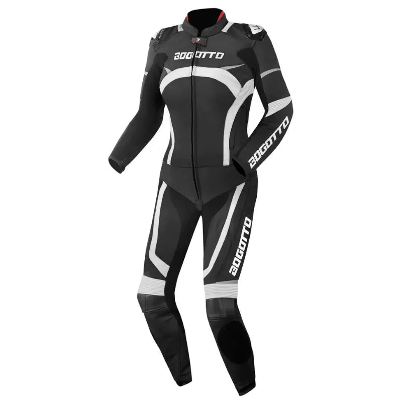 bogotto-misano-ladies-2-piece-leather-suit-black-white-front
