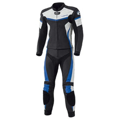 held-spire-2-piece-leather-suit-shwarz-blue-front