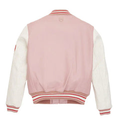 Avirex Script USA Varsity Jacket Pink
