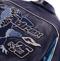 Avirex Nitro Run Leather Jacket Blue