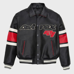 Mens Avirex The Legend Black Leather Jacket