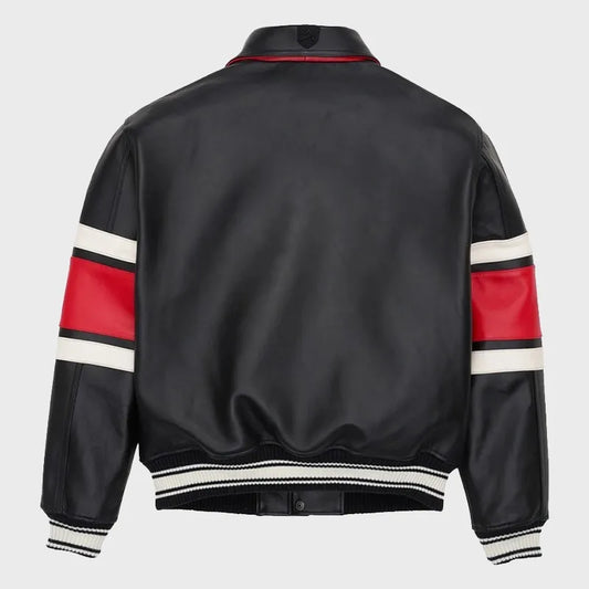 Mens Avirex The Legend Black Leather Jacket