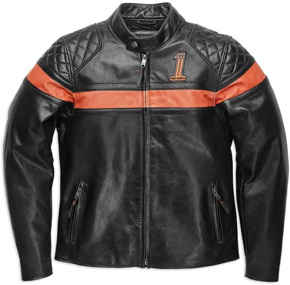 Harley Davidson Men's Victory Sweep Leather Jacket