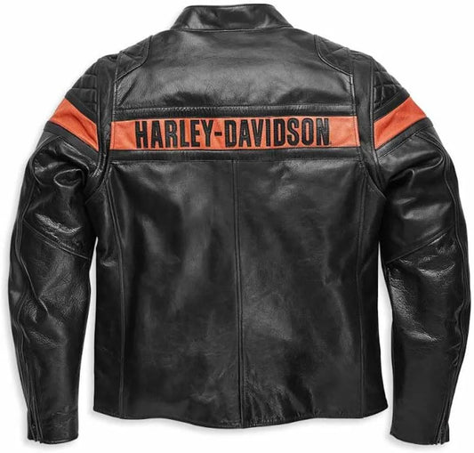 Harley Davidson Men's Victory Sweep Leather Jacket