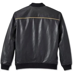 Mens Black Leather Harley Davidson Jacket