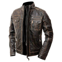 mens-cafe-racer-distressed-brown-leather-jacket-front