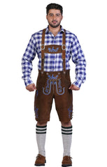 Bavarian Herren Lederhosen Brown Howl-1