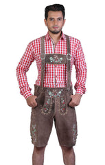 Bavarian Short Lederhosen Sandy Gray-1