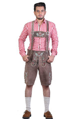 Bavarian Short Lederhosen Sandy Gray-2
