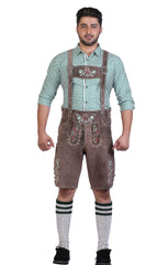 Bavarian Short Lederhosen Sandy Gray-6