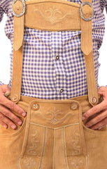 Bavarian short lederhosen Light Brown Wood-4