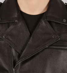 Enigma Brown Leather Vest Men-2