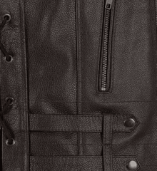 Enigma Brown Leather Vest Men-4