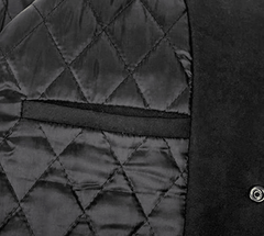 Black Varsity Jacket Leather Sleeves-2