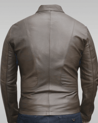 Mens 70s Style Brown Vintage Biker Leather Jacket-2