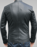 Mens 70s Style Brown Vintage Biker Leather Jacket-5