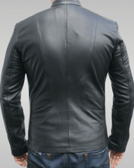 Mens 70s Style Brown Vintage Biker Leather Jacket-5
