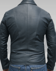 Mens 70s Style Brown Vintage Biker Leather Jacket-7