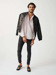 Mens Bolzano Bomber Leather Jacket-16