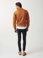 Mens Bolzano Bomber Leather Jacket-4