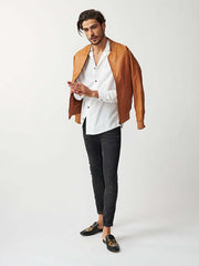 Mens Bolzano Bomber Leather Jacket-9