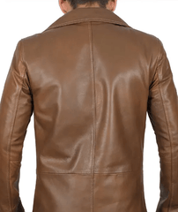Mens Jackson Distressed Brown Winter Car Coat-2