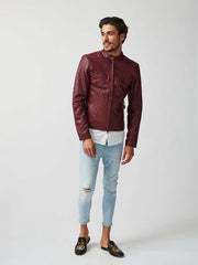 Mens Tokyo Motorbike Leather Jacket-15