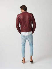 Mens Tokyo Motorbike Leather Jacket-16
