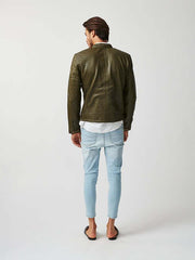 Mens Tokyo Motorbike Leather Jacket-23