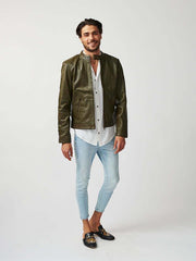 Mens Tokyo Motorbike Leather Jacket-24