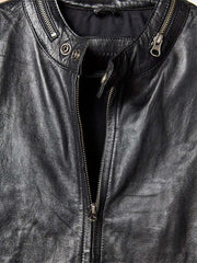 Mens Tokyo Motorbike Leather Jacket-5