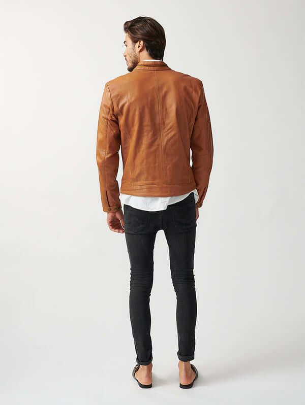 Mens Tokyo Motorbike Leather Jacket-9