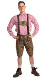 Short Men’s Lederhosen Deep Greenish Brown-3