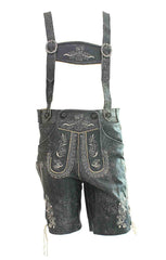Short Plattler Lederhosen Charcoal Black-6