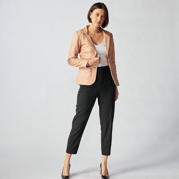 Oxford Leather Jacket For Women-1