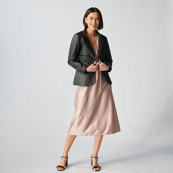 Oxford Leather Jacket For Women-15