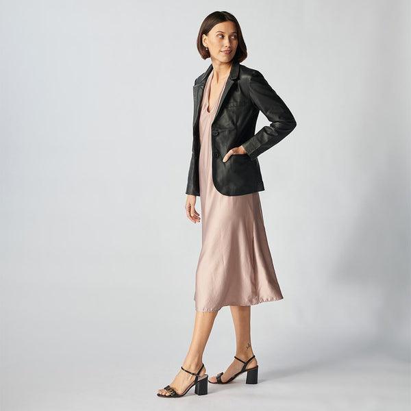 Oxford Leather Jacket For Women-17