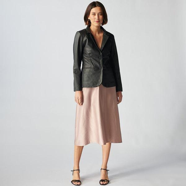 Oxford Leather Jacket For Women-19