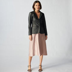 Oxford Leather Jacket For Women-19