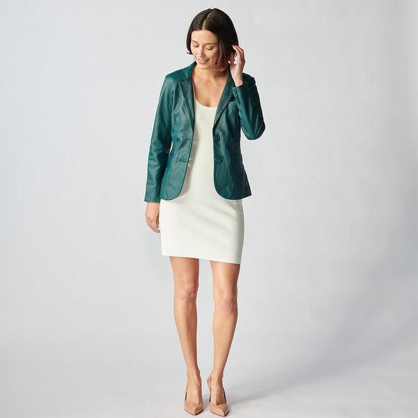 Oxford Leather Jacket For Women-22