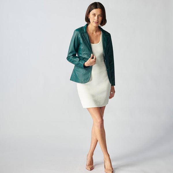 Oxford Leather Jacket For Women-23