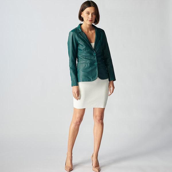 Oxford Leather Jacket For Women-27