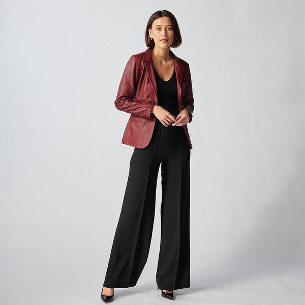 Oxford Leather Jacket For Women-31