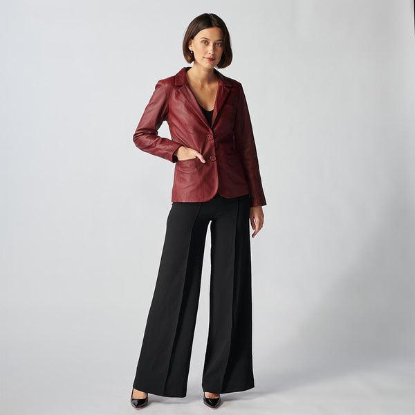 Oxford Leather Jacket For Women-35