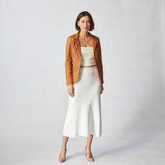 Oxford Leather Jacket For Women-9