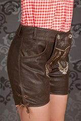 Traditional German Lederhosen Women Christina Brown-3
