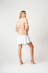 Womens Berlin Collarless Leather Jacket-11