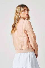 Womens Bolzano Bomber Leather Jacket-10