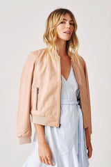 Womens Bolzano Bomber Leather Jacket-11