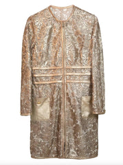 Womens Koral Laser Cut Long Leather Jacket-2